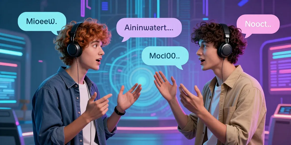 Engaging ai nsfw chat interaction between customizable virtual characters in a futuristic digital setting.