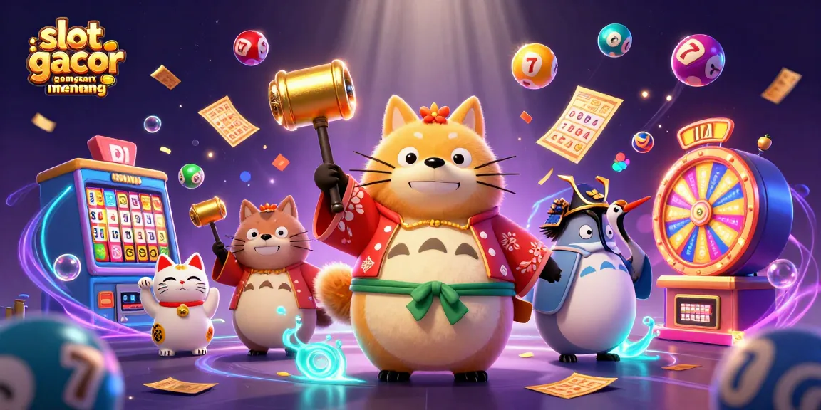 Experience the excitement of slot gacor gampang menang with dynamic slot reels and vibrant characters.
