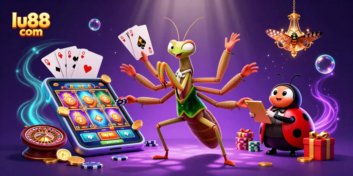 Experience thrilling casino action with lu88 com as a praying mantis card sharp deals cards in style.