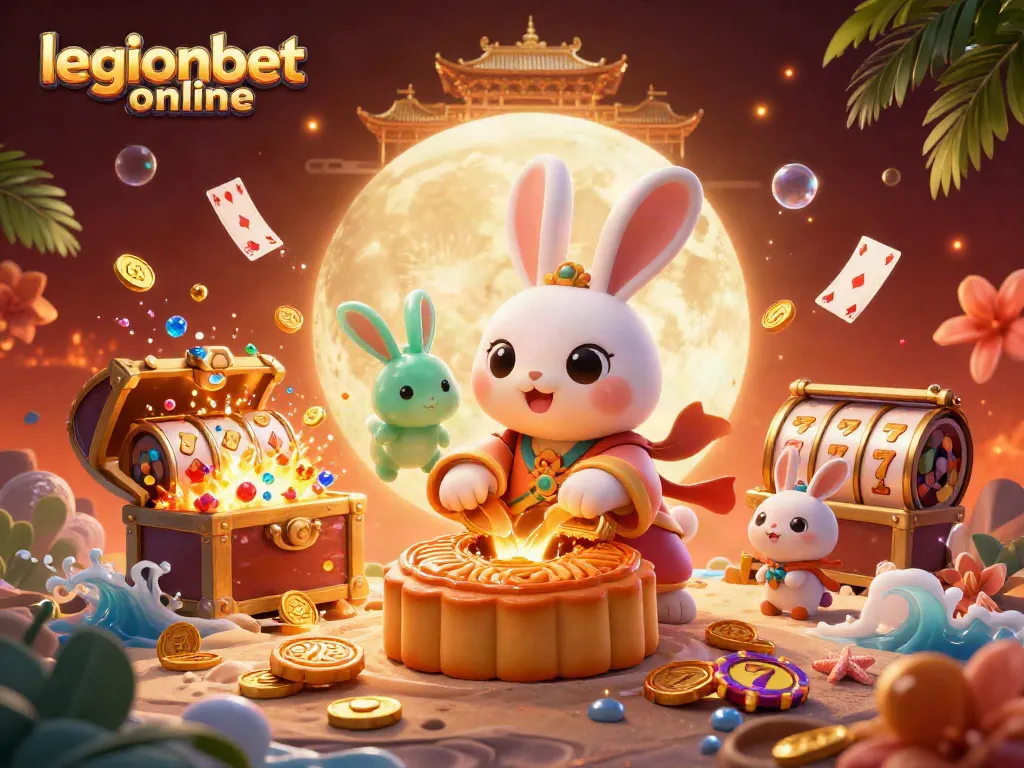 Experience the excitement of legionbet online with a playful, colorful casino-themed 3D illustration.