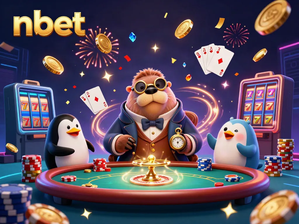 Engage with nbet’s immersive underwater poker scene featuring a jolly walrus and vibrant casino elements.