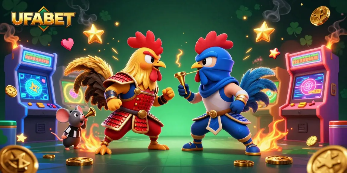 Experience exciting gameplay with UFABET's vibrant 3D fighting roosters and exciting arcade elements