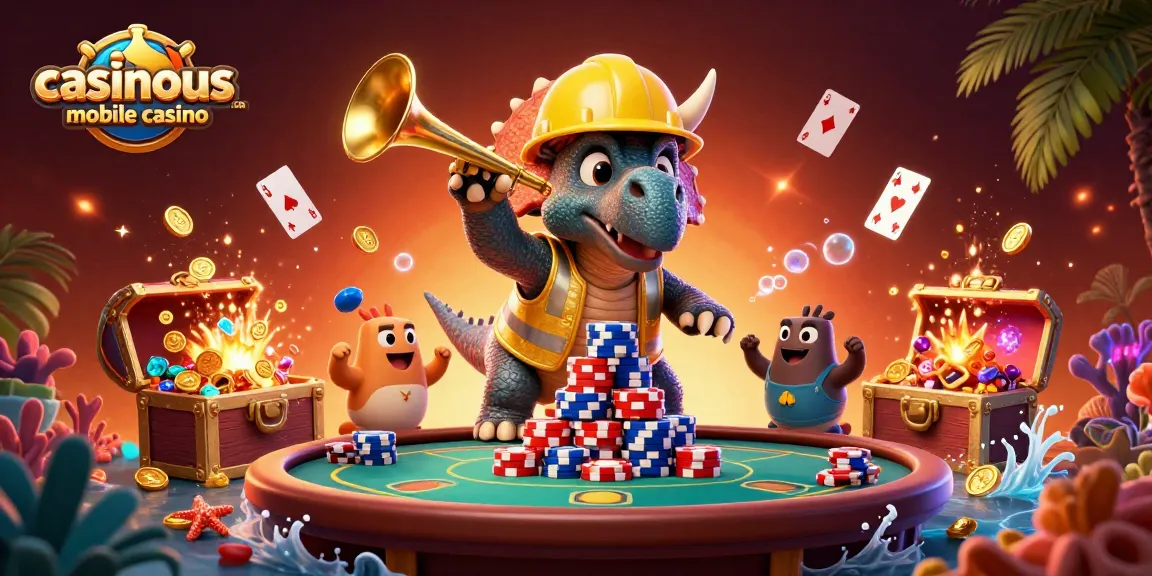 Engage in thrilling gameplay with casinous.com mobile casino's dynamic triceratops and poker themes.