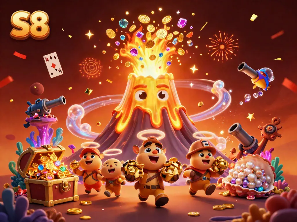 Experience the S8 thrill at our vibrant casino with a dynamic explosion of treasure and fun.